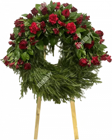 Венок европейский 120 см - круглый (Красный)