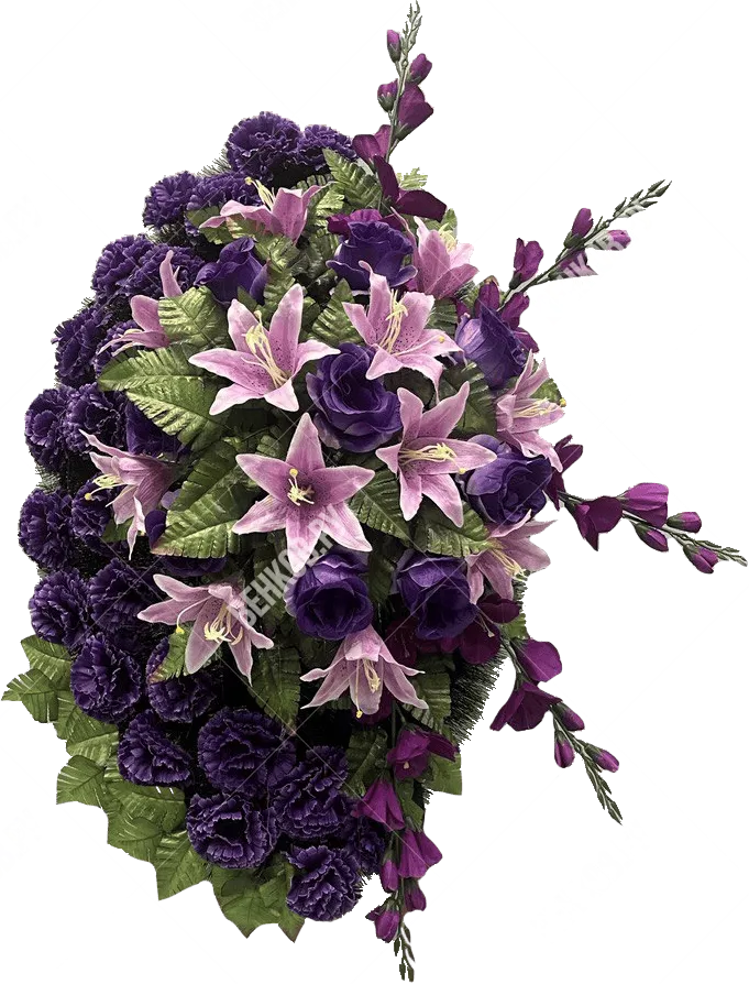Траурный венок из искусственных цветов