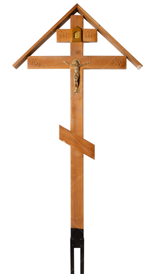 Крест на могилу «Элит» домик