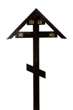 Крест на могилу Простой домик